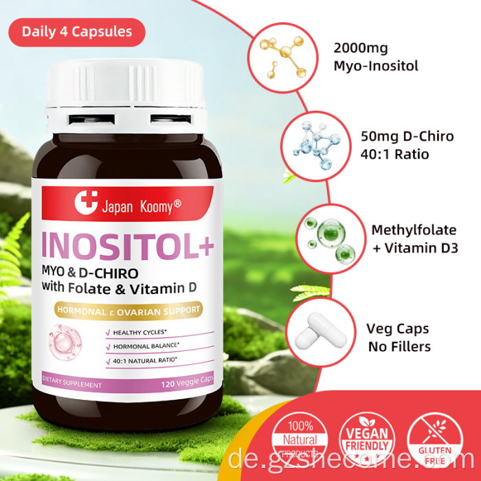 Inositol-Kapseln Myo und D Chiro Hormonal Balance